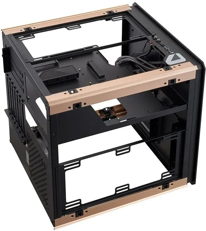 Корпус Azza Regis черный без БП ATX 5x120mm 4x140mm 2xUSB3.0 audio bott PSU - фото 6