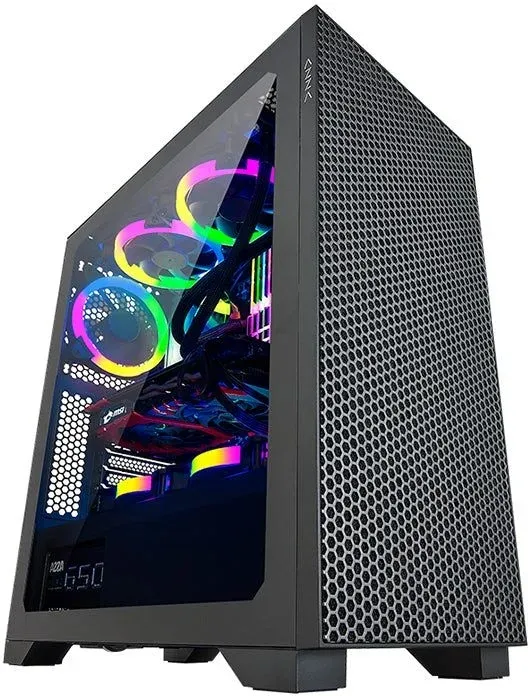 Корпус Azza Hive черный без БП ATX 8x120mm 5x140mm 2xUSB2.0 1xUSB3.0 audio bott PSU - фото 3