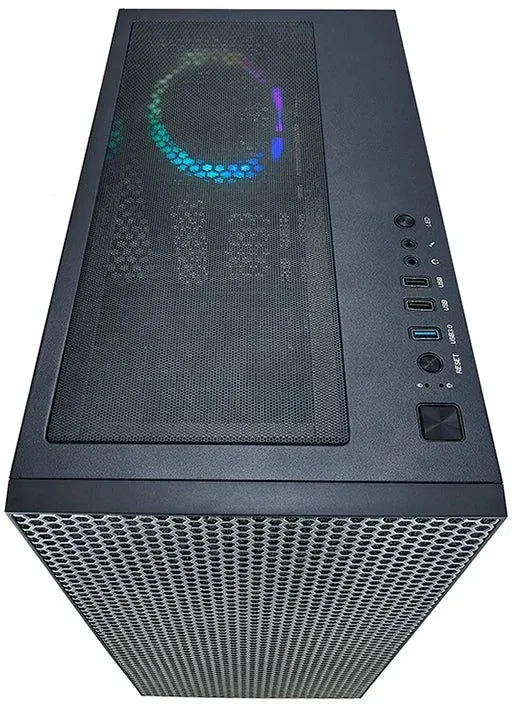 Корпус Azza Hive черный без БП ATX 8x120mm 5x140mm 2xUSB2.0 1xUSB3.0 audio bott PSU - фото 7