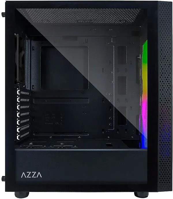 Корпус Azza Celesta F черный без БП ATX 5x120mm 5x140mm 2xUSB2.0 1xUSB3.0 audio bott PSU - фото 2