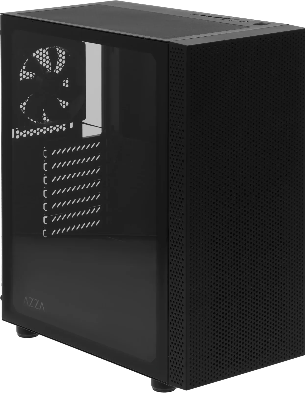 Корпус Azza Celesta F черный без БП ATX 5x120mm 5x140mm 2xUSB2.0 1xUSB3.0 audio bott PSU - фото 3