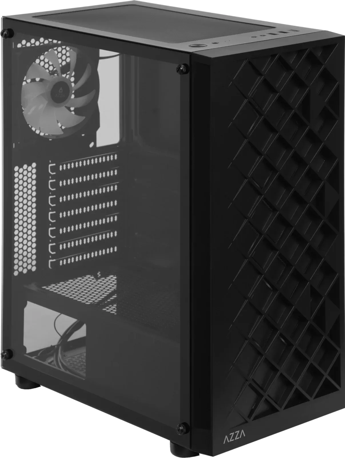 Корпус Azza Spectra черный без БП ATX 7x120mm 2x140mm 2xUSB2.0 1xUSB3.0 audio bott PSU - фото 7