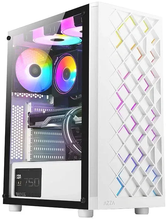 Корпус Azza Spectra белый без БП ATX 7x120mm 2x140mm 2xUSB2.0 1xUSB3.0 audio bott PSU - фото 5