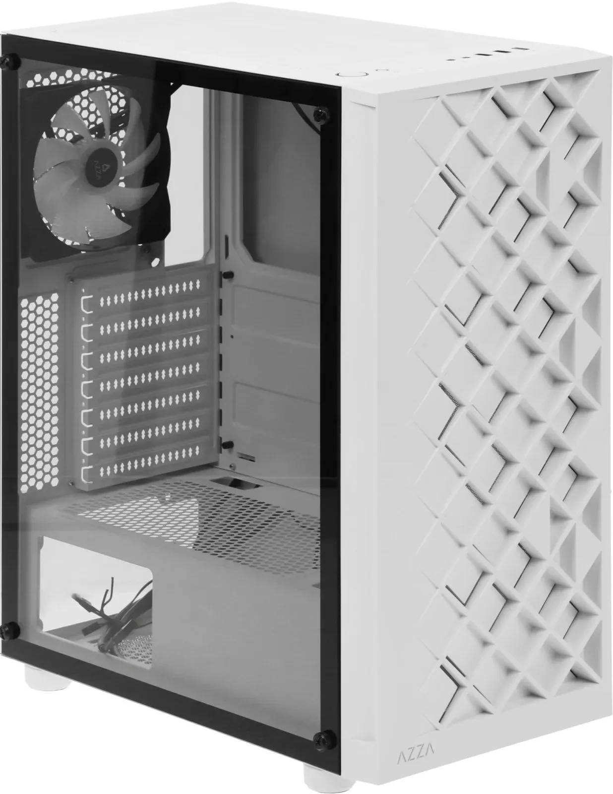 Корпус Azza Spectra белый без БП ATX 7x120mm 2x140mm 2xUSB2.0 1xUSB3.0 audio bott PSU - фото 6