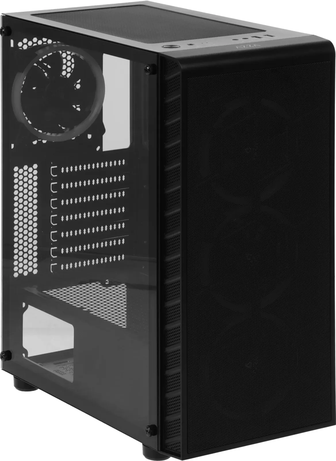 Корпус Azza Prime 360E черный без БП ATX 5x120mm 2x140mm 2xUSB3.0 audio bott PSU - фото 4