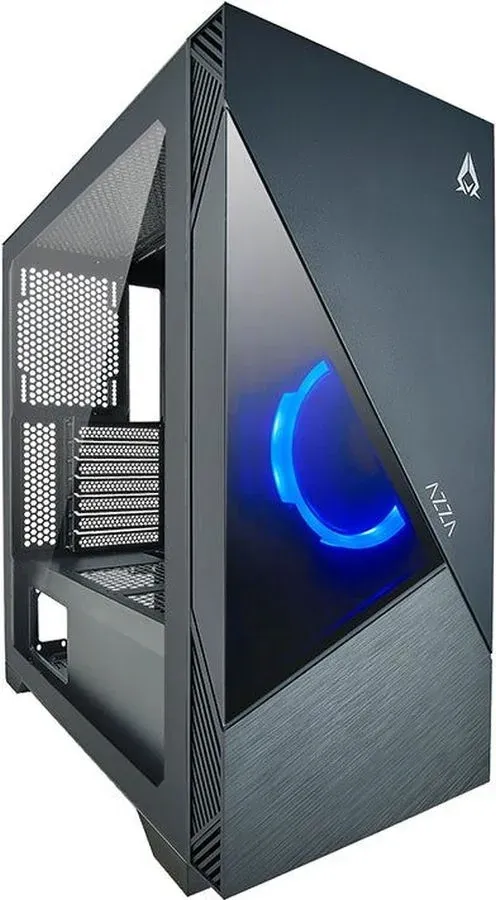 Корпус Azza Eclipse черный без БП ATX 9x120mm 5x140mm 2xUSB2.0 1xUSB3.0 audio bott PSU - фото 4