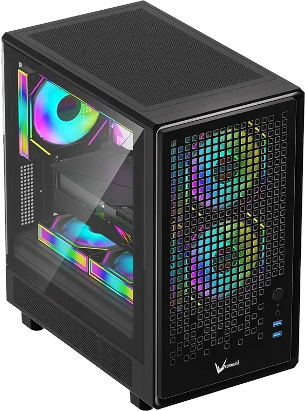 Корпус Formula Air Mesh G2 черный без БП mATX 4x120mm 2x140mm 2xUSB3.0 audio bott PSU - фото 3