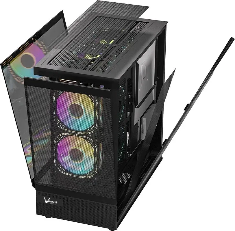 Корпус Formula Crystal Z8 черный без БП ATX 11x120mm 4x140mm 1xUSB3.0 audio bott PSU - фото 5