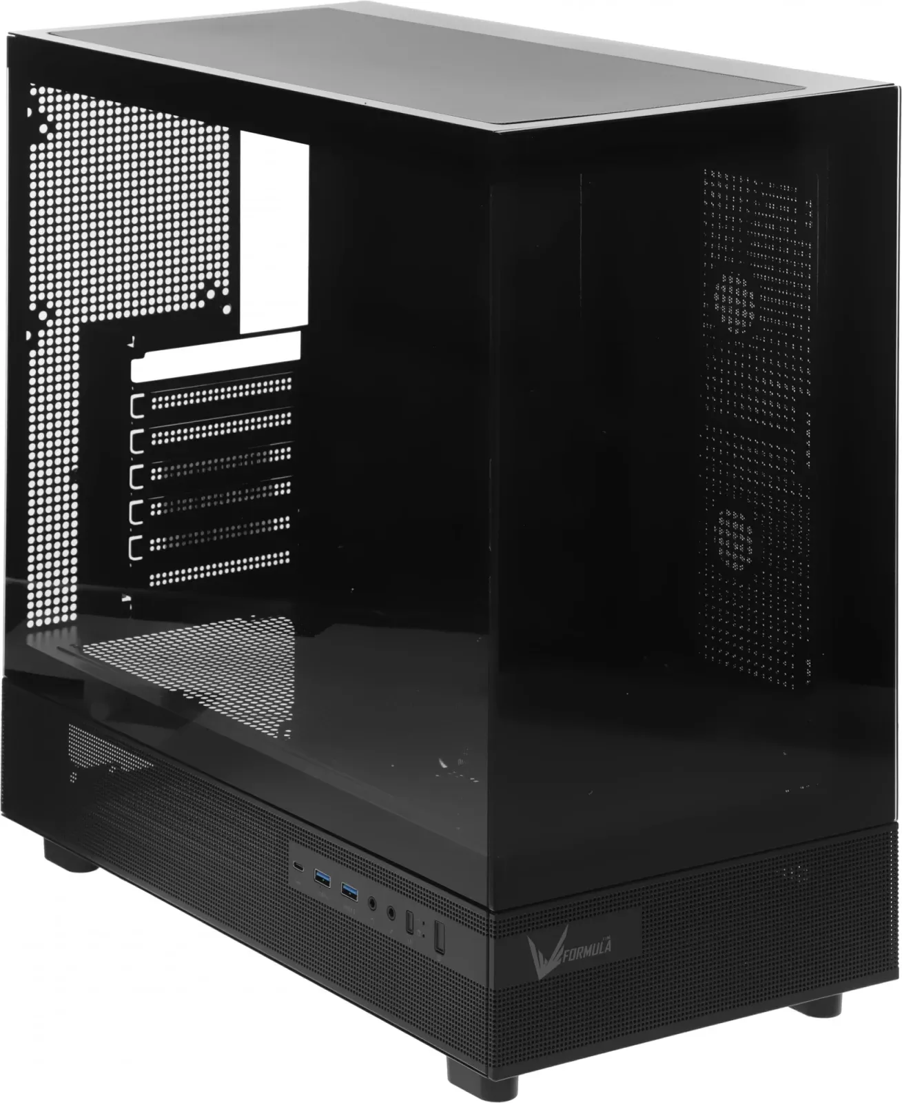 Корпус Formula Crystal Z8 черный без БП ATX 11x120mm 4x140mm 1xUSB3.0 audio bott PSU - фото 6