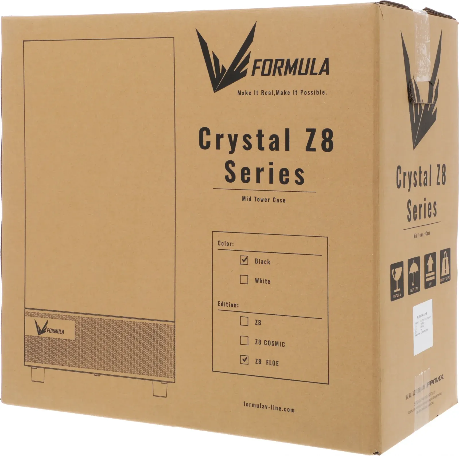 Корпус Formula Crystal Z8 FLOE черный без БП ATX 3x120mm 5x140mm 1xUSB2.0 1xUSB3.0 1xUSB3.1 audio bott PSU - фото 6