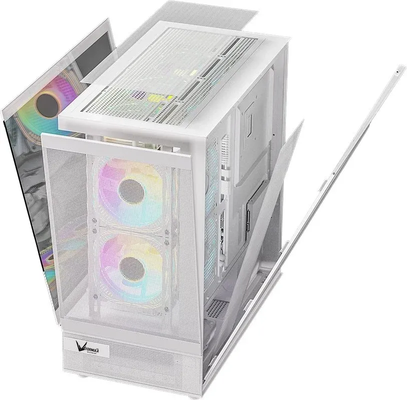 Корпус Formula Crystal Z8 белый без БП ATX 11x120mm 4x140mm 1xUSB3.0 audio bott PSU - фото 5