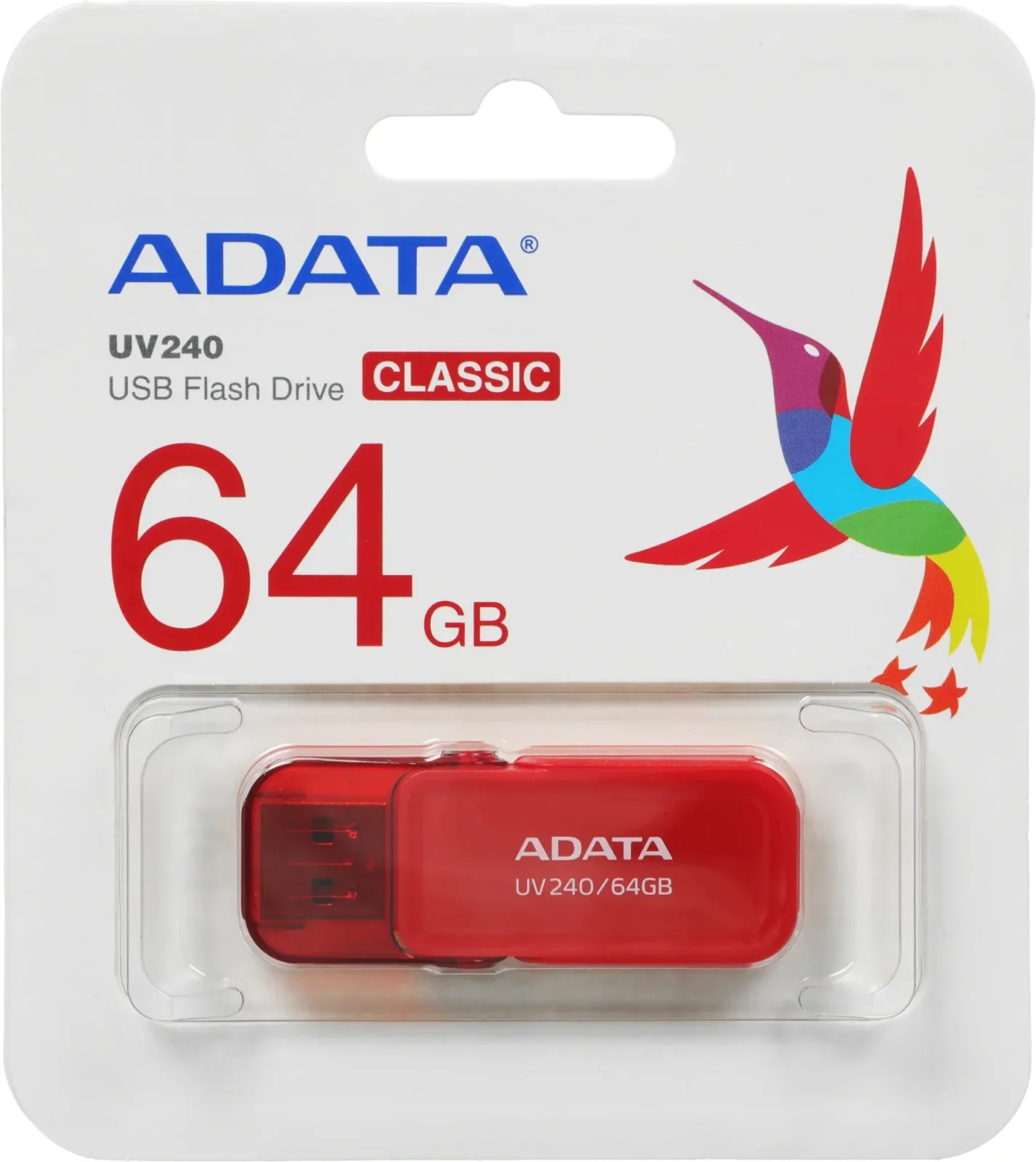 Флеш Диск A-Data 64GB UV240 AUV240-64G-RRD USB2.0 красный, 64 ГБ - фото 4