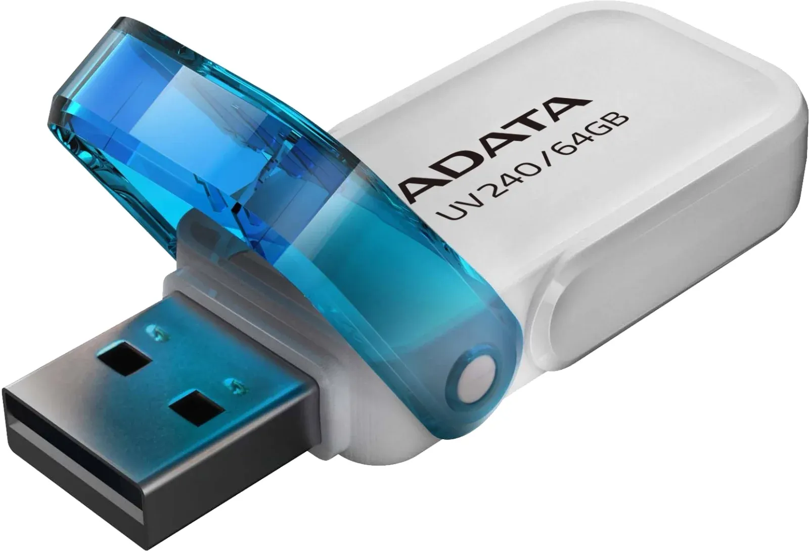 Флеш Диск A-Data 64GB UV240 AUV240-64G-RWH USB2.0 белый/голубой, 64 ГБ - фото 2