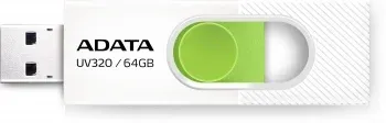 Флеш Диск A-Data 64GB UV320 AUV320-64G-RWHGN USB3.2 белый/зеленый, 64 ГБ - фото 4