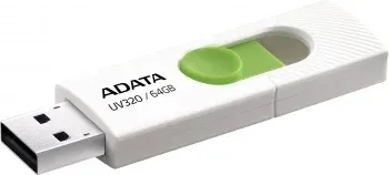 Флеш Диск A-Data 64GB UV320 AUV320-64G-RWHGN USB3.2 белый/зеленый, 64 ГБ - фото 6