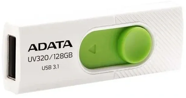 Флеш Диск A-Data 128GB UV320 AUV320-128G-RWHGN USB3.2 белый/зеленый, 128 ГБ - фото 3