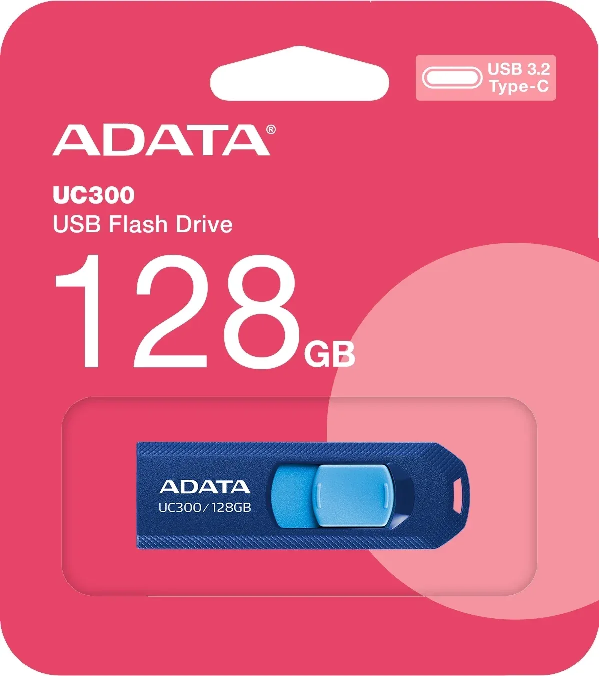 Флеш Диск A-Data 128GB Type-C UC300 ACHO-UC300-128G-RNB/BU USB3.2 синий/голубой, 128 ГБ - фото 4