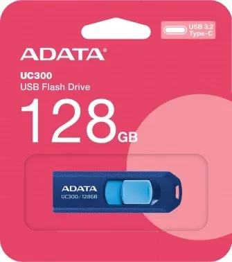 Флеш Диск A-Data 128GB Type-C UC300 ACHO-UC300-128G-RNB/BU USB3.2 синий/голубой, 128 ГБ - фото 8