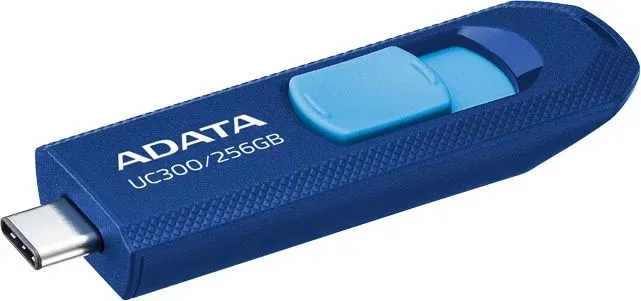 Флеш Диск A-Data 256GB Type-C UC300 ACHO-UC300-256G-RNB/BU USB3.2 синий/голубой, 256 ГБ - фото 1