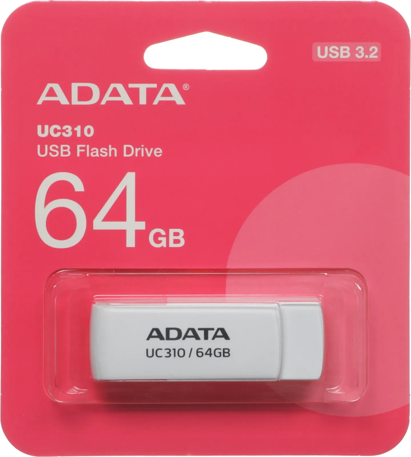 Флеш Диск A-Data 64GB UC310 UC310-64G-RWH USB3.2 белый, 64 ГБ - фото 4