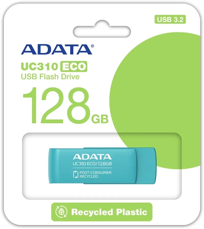 Флеш Диск A-Data 128GB UC310E UC310E-128G-RGN USB3.2 зеленый, 128 ГБ - фото 7