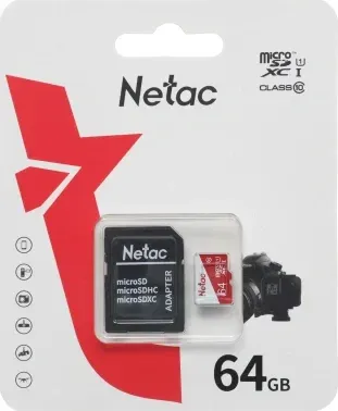 Флеш карта microSDXC 64GB Netac NT02P500ECO-064G-R P500 Eco + adapter - фото 3