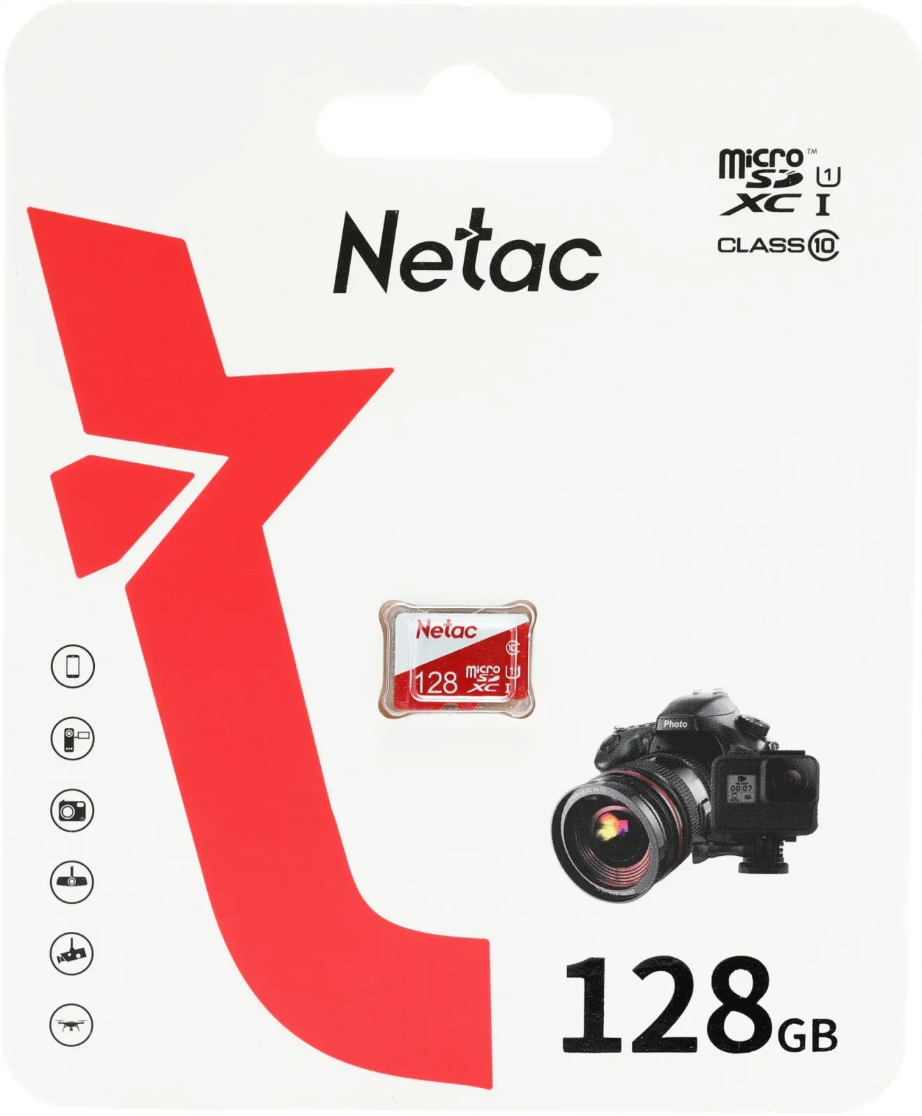 Флеш карта microSDXC 128GB Netac NT02P500ECO-128G-S P500 Eco w/o adapter - фото 2