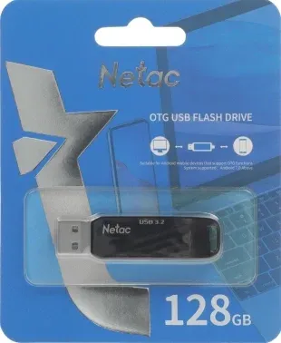 Флеш Диск Netac 128GB US1 NT03US11C-128G-32BK USB3.2 черный/серебристый, 128 ГБ - фото 7