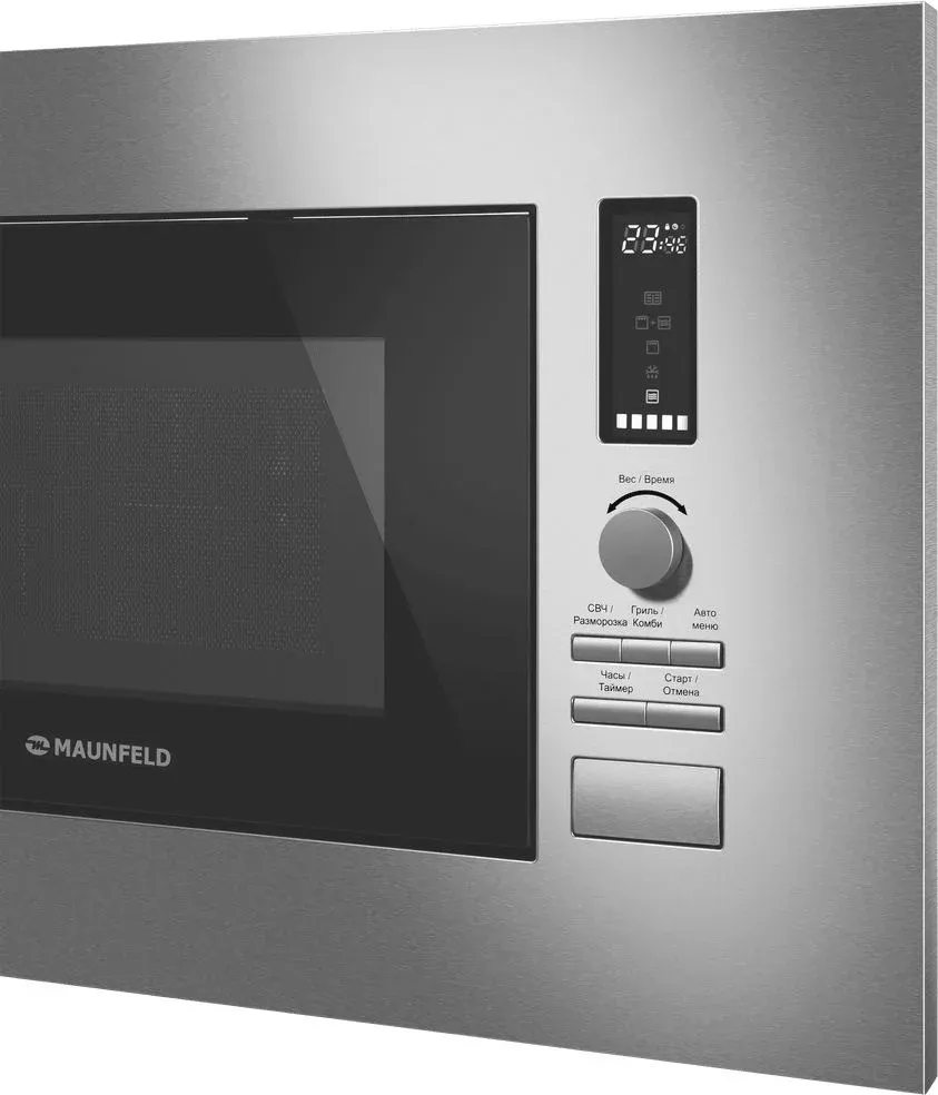 Микроволновая печь Maunfeld JBMO820GS01 20л. 1080Вт нержавеющая сталь встраиваемая, 20 л - фото 3