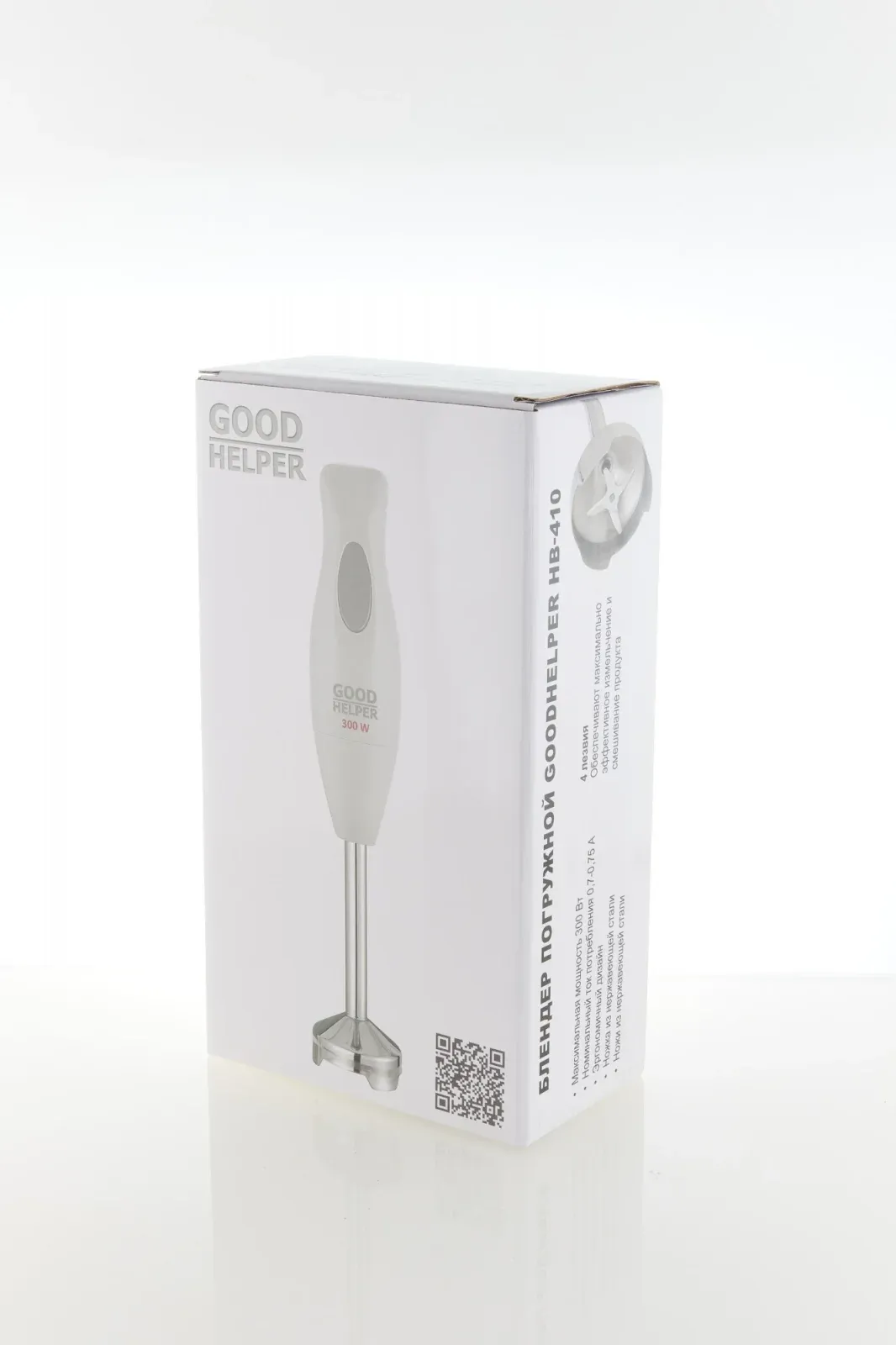 Блендер погружной GoodHelper HB-410 300Вт белый/зеленый - фото 6