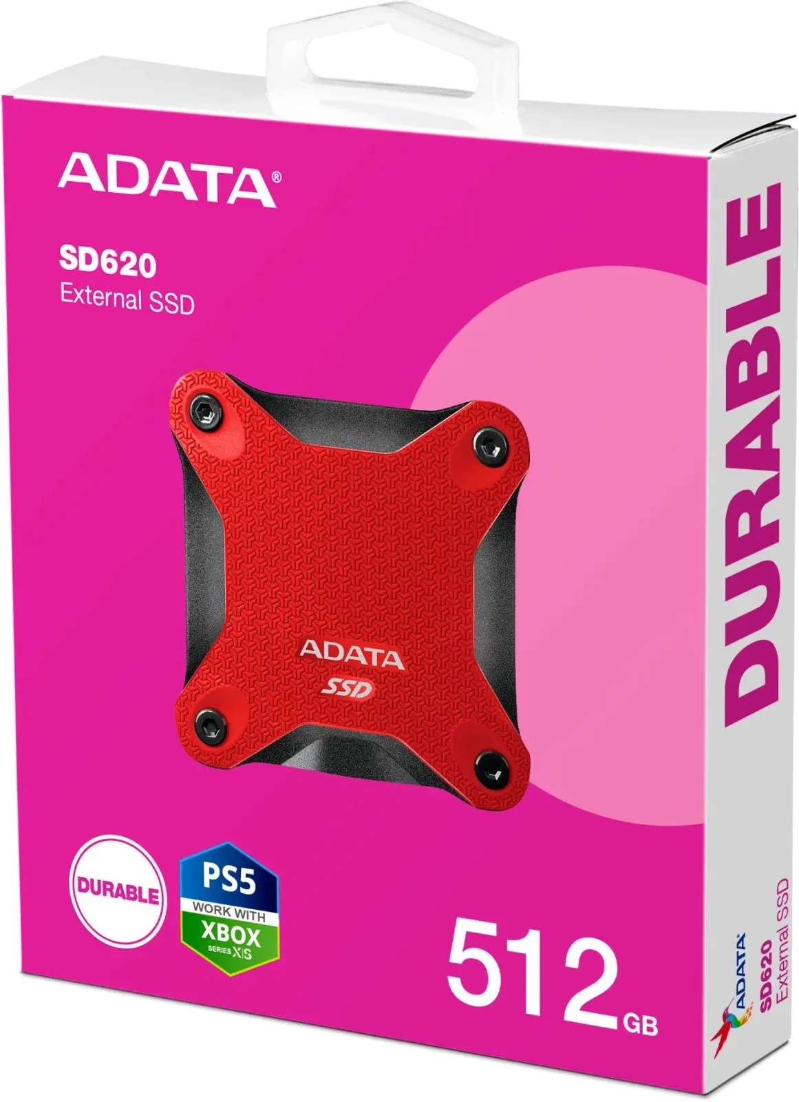 Накопитель SSD A-Data USB3.1 512GB SD620-512GCRD SD620 2.5 красный - фото 7