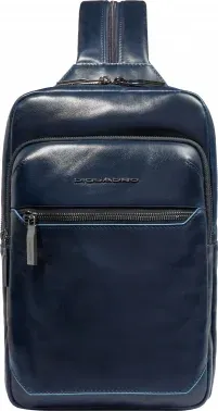 Рюкзак слинг мужской Piquadro Blue Square CA6589B2/BLU2 темно-синий натур.кожа - фото 8