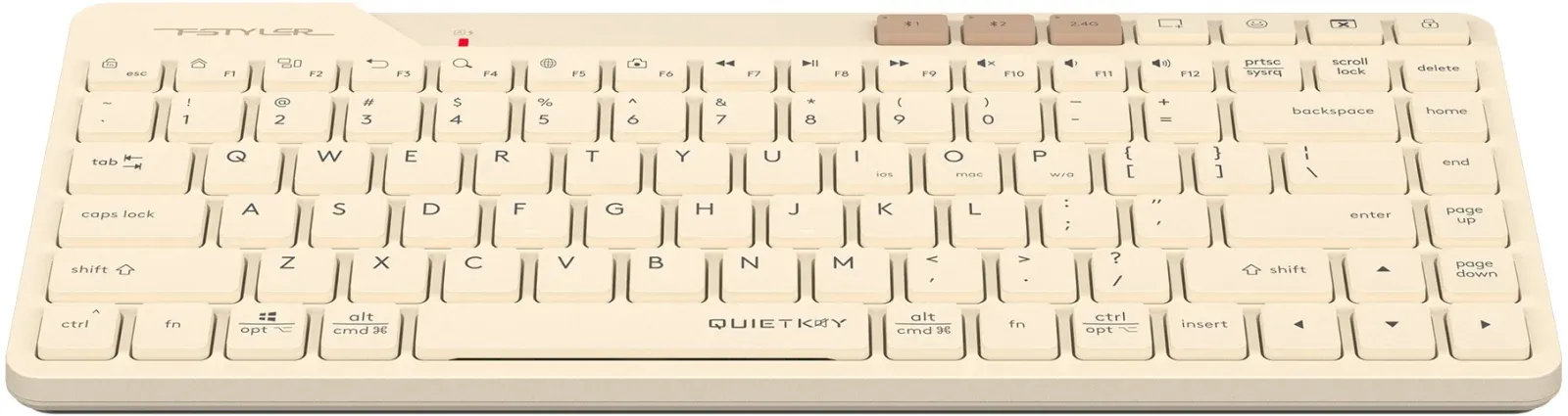 Клавиатура A4Tech FBK26C AS бежевый USB беспроводная BT/Radio slim Multimedia - фото 7