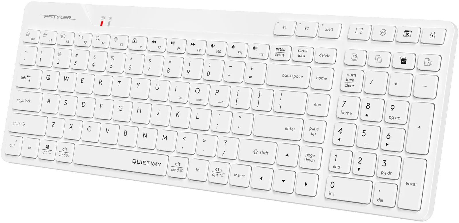 Клавиатуры A4TECH FBK27C AS белый - фото 3