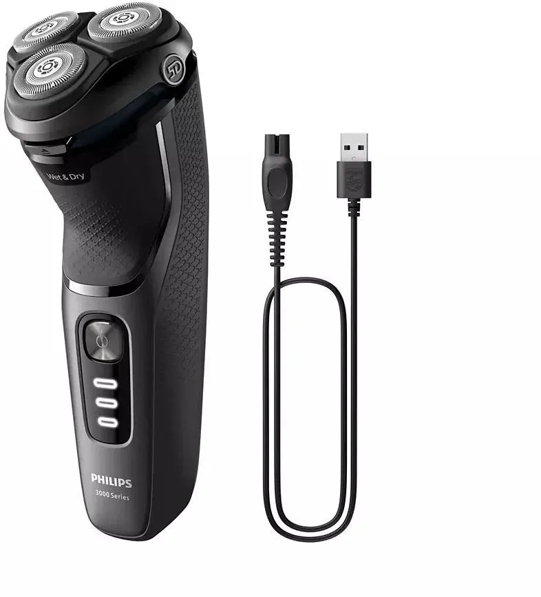 Бритва роторная Philips S3343/13 реж.эл.:3 питан.:аккум. черный - фото 4