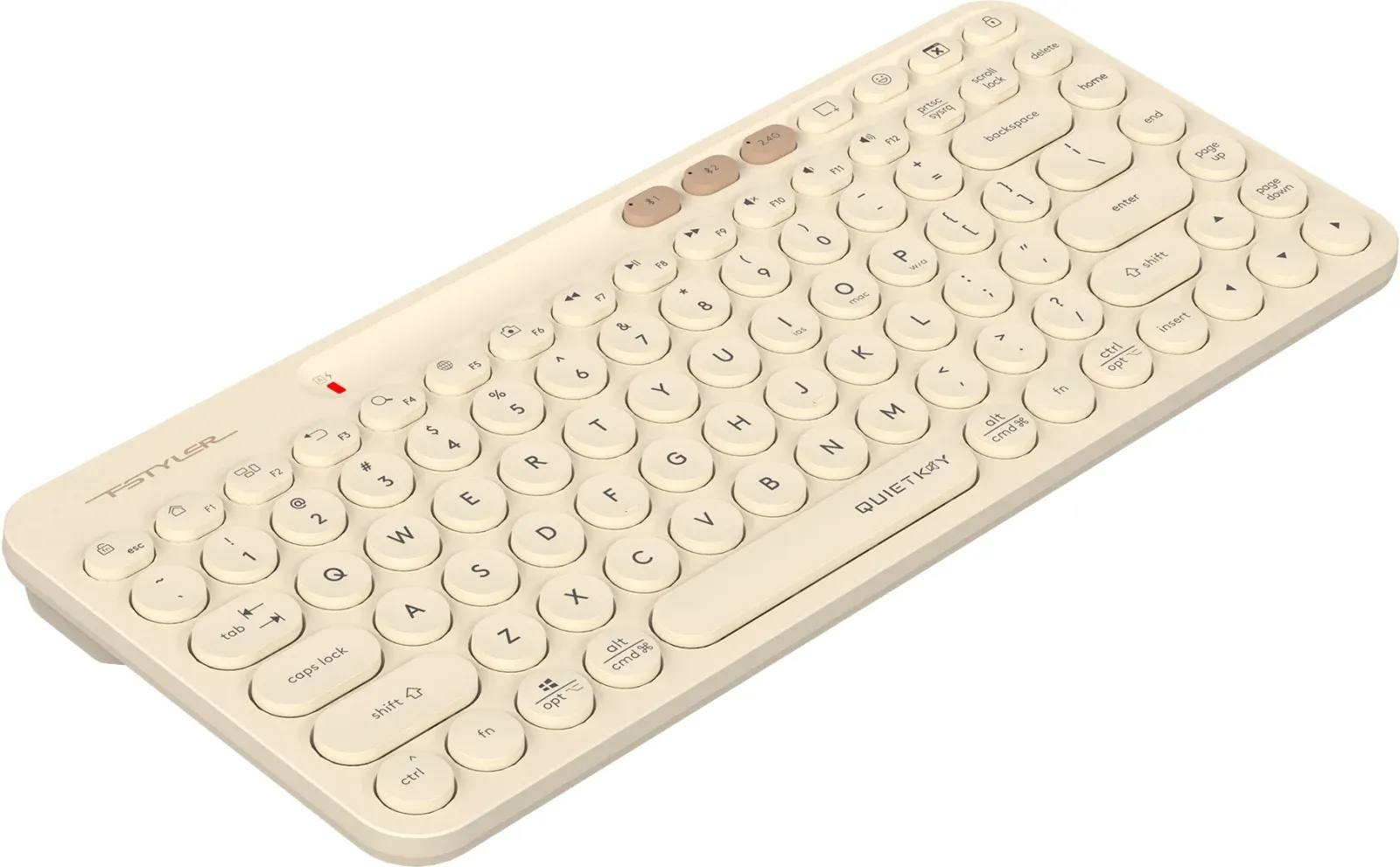 Клавиатура A4Tech FBK36C AS бежевый USB беспроводная BT/Radio slim Multimedia - фото 4