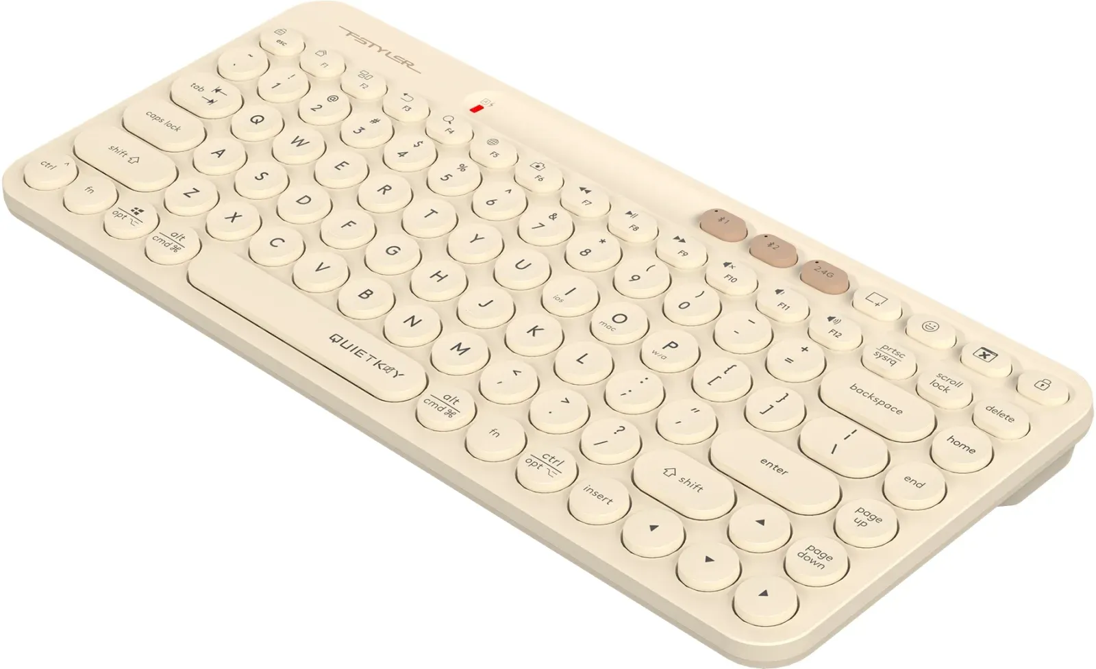 Клавиатура A4Tech FBK36C AS бежевый USB беспроводная BT/Radio slim Multimedia - фото 5
