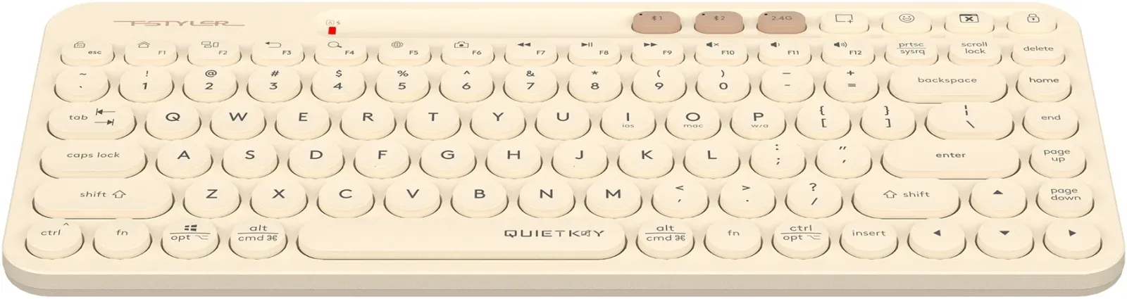 Клавиатура A4Tech FBK36C AS бежевый USB беспроводная BT/Radio slim Multimedia - фото 7