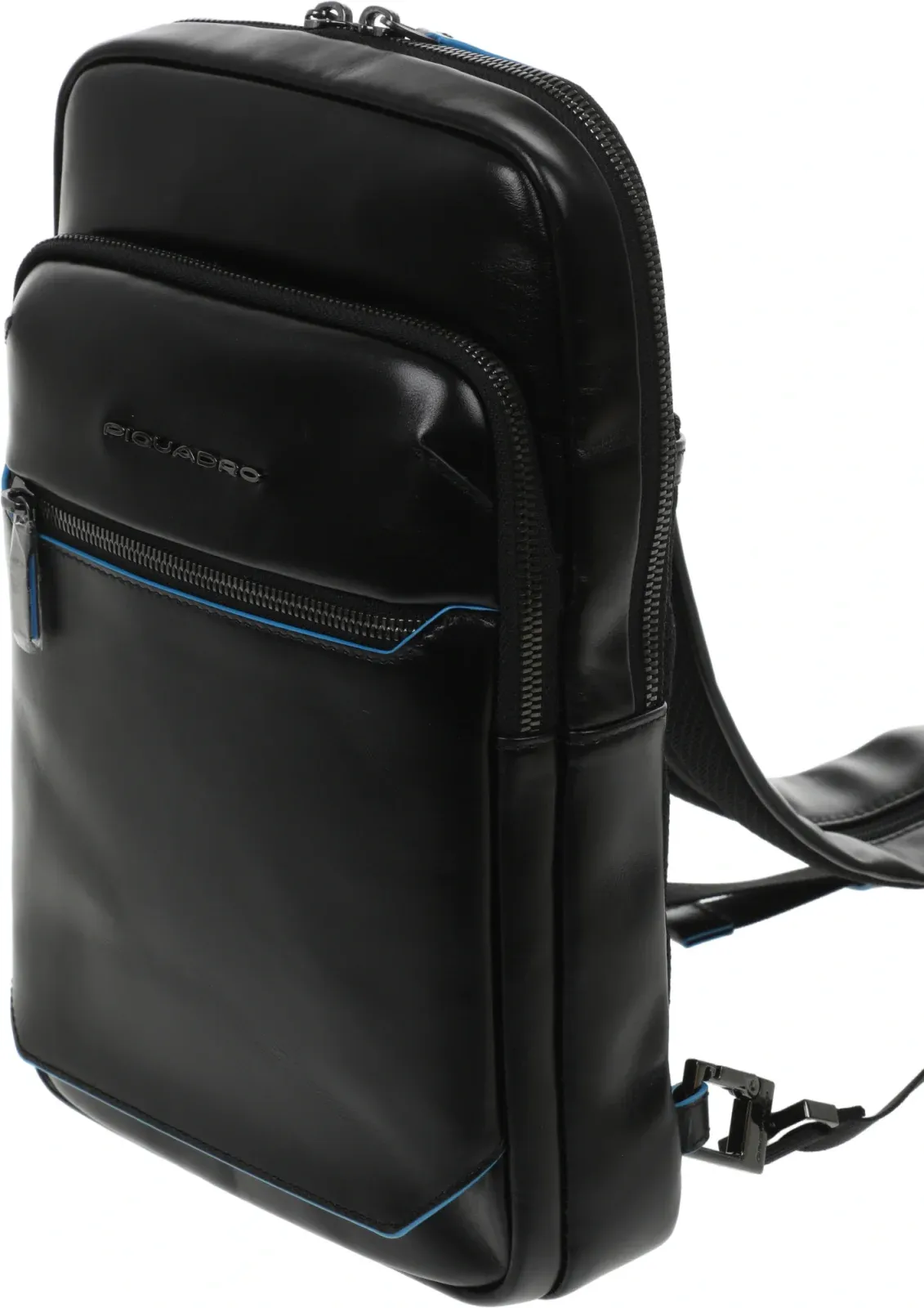Рюкзак слинг мужской Piquadro Blue Square CA6589B2/N черный натур.кожа - фото 2