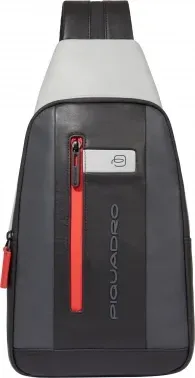 Рюкзак слинг мужской Piquadro Urban CA6540UB00/GRN серый/черный натур.кожа - фото 4