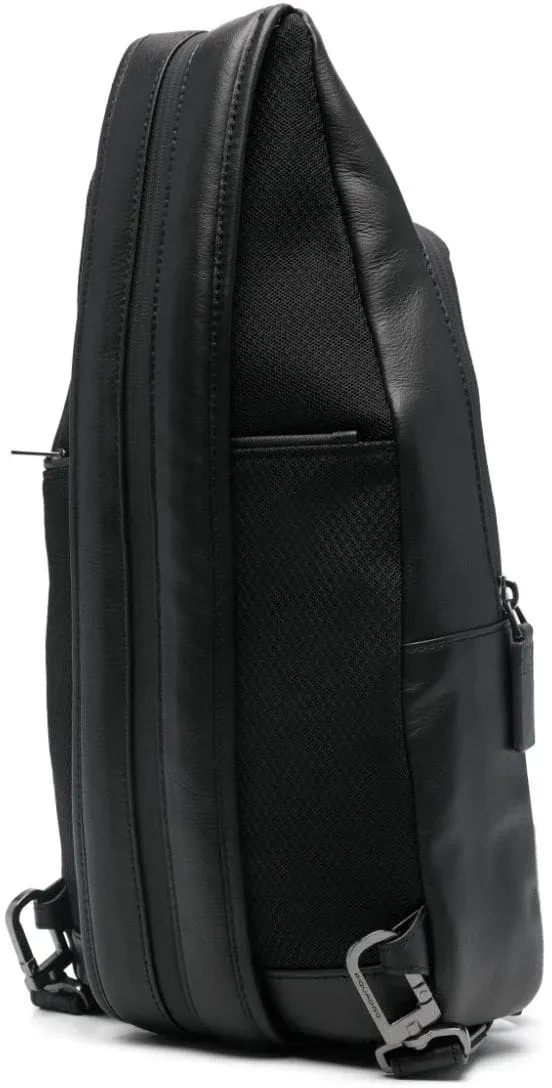 Рюкзак слинг мужской Piquadro Urban CA6540UB00/N черный натур.кожа - фото 4