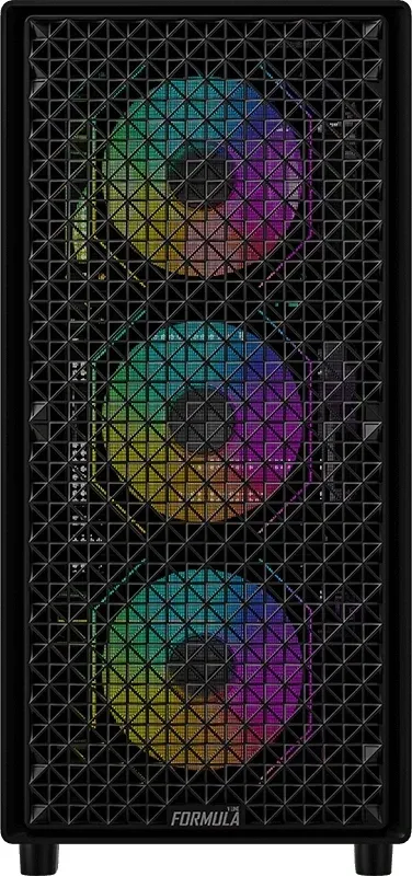 Корпус Formula Mana Dynamic черный без БП ATX 4x120mm 2x140mm 2xUSB3.0 audio bott PSU - фото 2