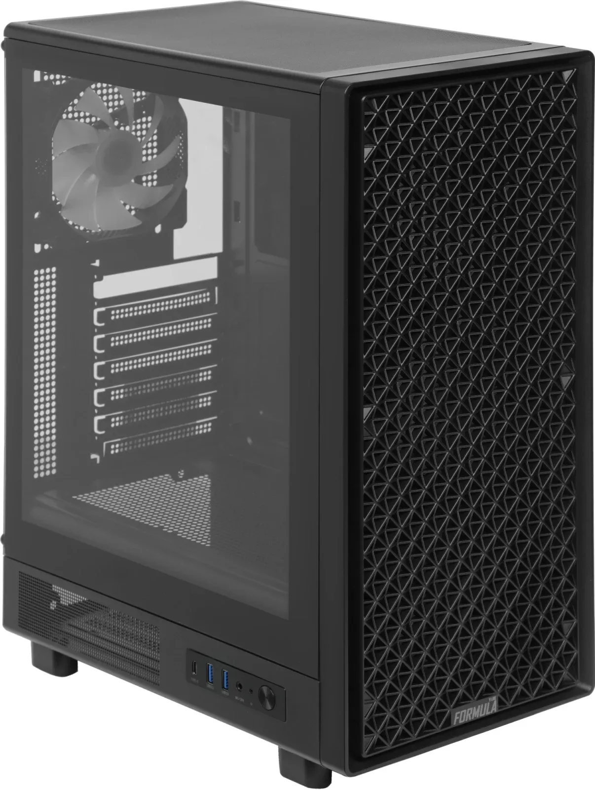Корпус Formula Mana Dynamic черный без БП ATX 4x120mm 2x140mm 2xUSB3.0 audio bott PSU - фото 4