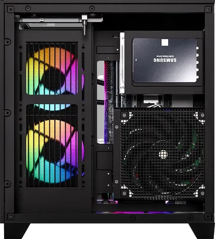 Корпус Formula Crystal Z9M черный без БП mATX 5x120mm 1xUSB3.0 audio bott PSU - фото 4
