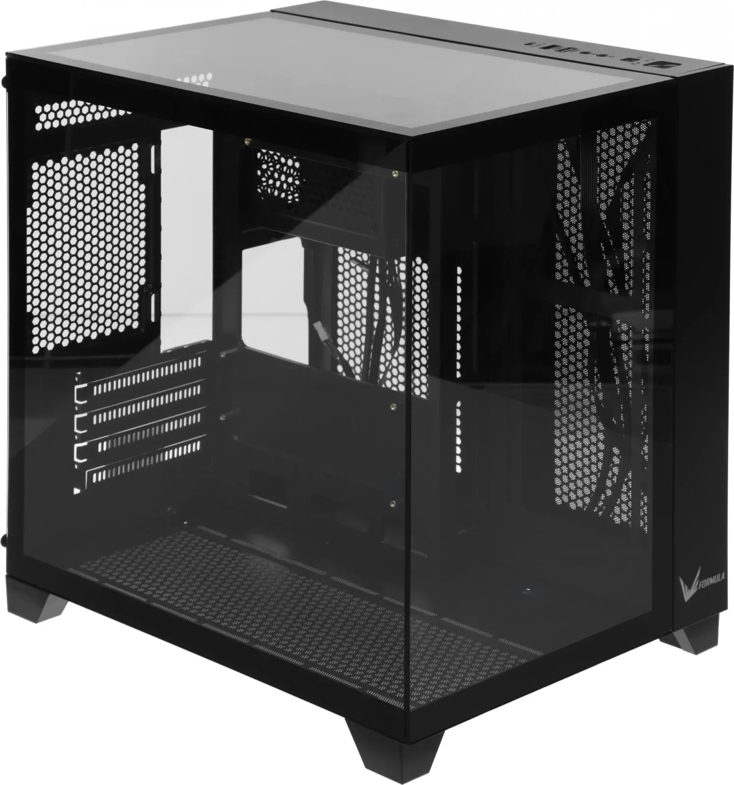 Корпус Formula Crystal Z9M черный без БП mATX 5x120mm 1xUSB3.0 audio bott PSU - фото 6
