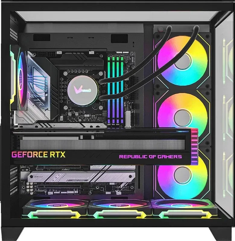 Корпус Formula Crystal Z9 черный без БП ATX 7x120mm 2xUSB3.0 audio bott PSU - фото 3