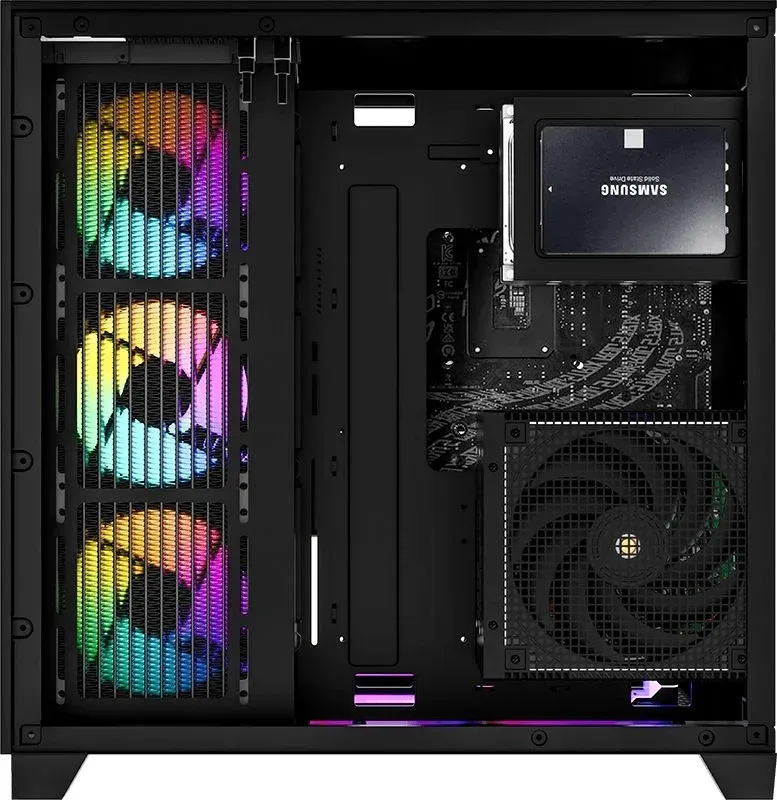 Корпус Formula Crystal Z9 черный без БП ATX 7x120mm 2xUSB3.0 audio bott PSU - фото 4