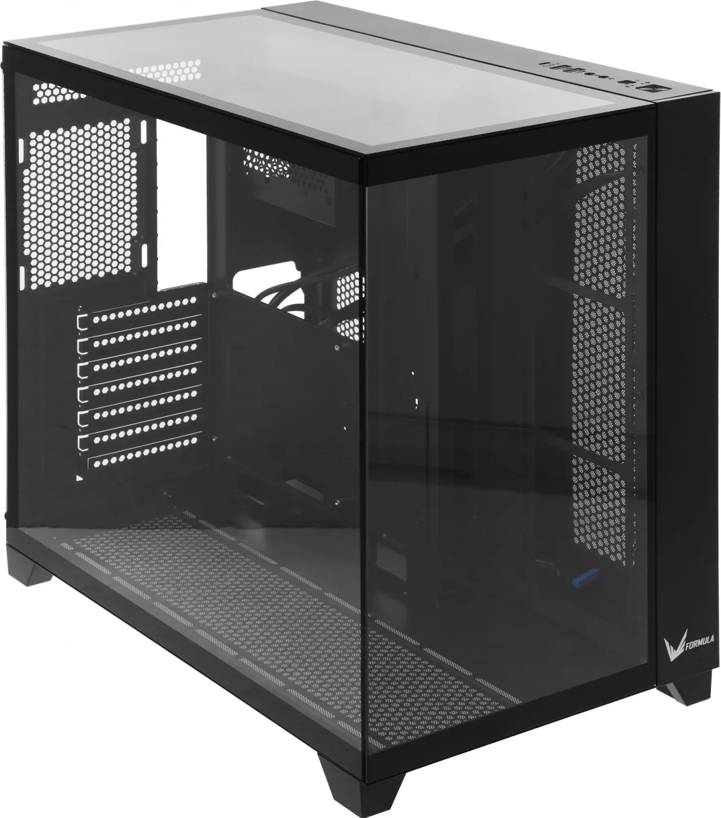 Корпус Formula Crystal Z9 черный без БП ATX 7x120mm 2xUSB3.0 audio bott PSU - фото 7