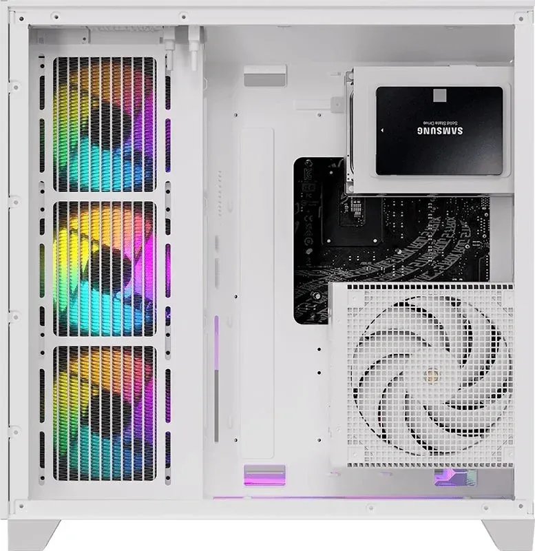 Корпус Formula Crystal Z9 белый без БП ATX 7x120mm 2xUSB3.0 audio bott PSU - фото 4