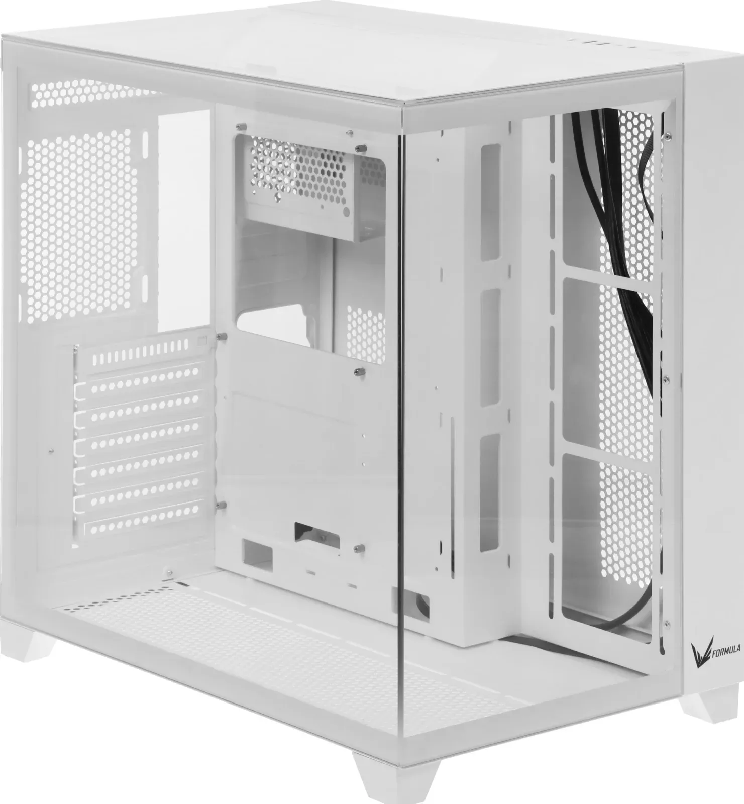 Корпус Formula Crystal Z9 белый без БП ATX 7x120mm 2xUSB3.0 audio bott PSU - фото 6